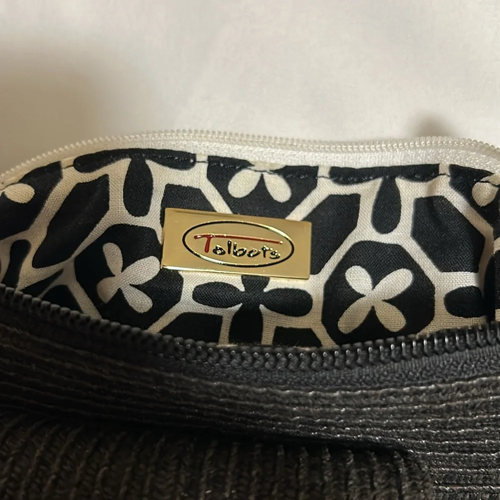 Talbots Black Straw Shoulder Bag - Picture 2 of 6